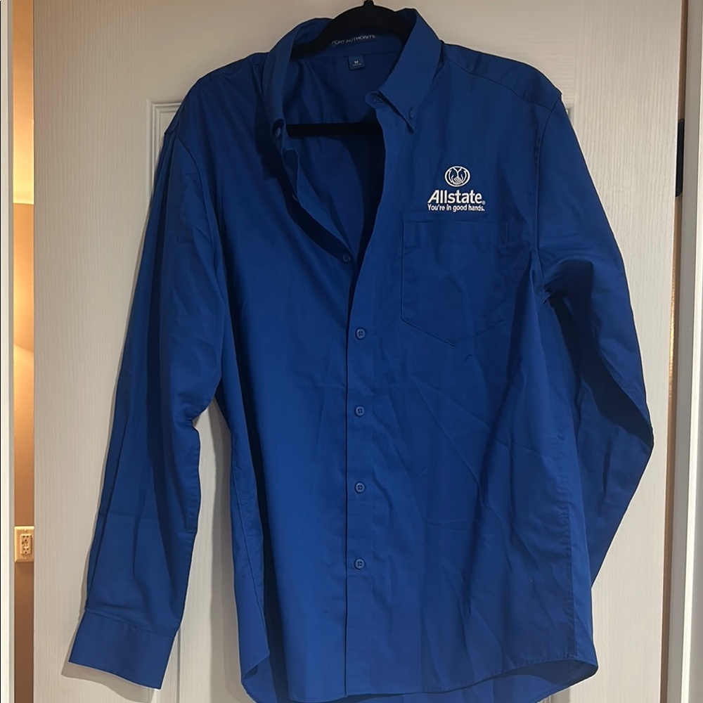 AllSTATE Blue Men's Casual Button Down Shirt